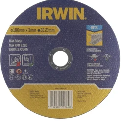 Slijpaccessoires > IRWIN doorslijpschijf Ø178 mm. Dikte 3 mm. Voor metaal.