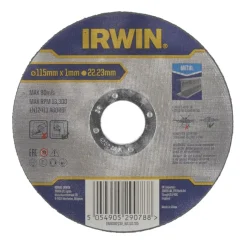 Slijpaccessoires > IRWIN Pro doorslijpschijf Ø115 mm. Dikte 1 mm. Voor metaal.