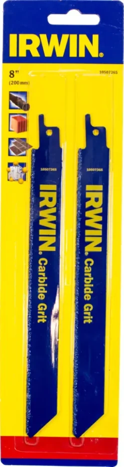 Zaagbladen > IRWIN Pro reciprozaagblad carbide voor leidingen / baksteen / tegels / PVC / plexiglas - 2 stuks - 200 mm
