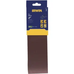 Schuuraccessoires > IRWIN schuurband 75 x 533 mm K150 voor bandschuurmachines van bijv. Bosch en LUX, 3 stuks