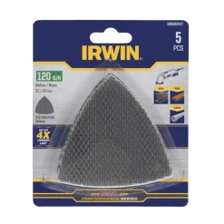 Schuuraccessoires > IRWIN schuurgaas driekhoek 95 x 95 mm zelfhechtend K120, 5 stuks