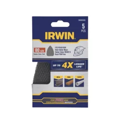 Schuuraccessoires > IRWIN schuurgaas voor Bosch Primo en B+D Mouse zelfklevend K80, 5 stuks