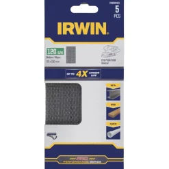 Schuuraccessoires > IRWIN schuurgaas 190 x 93 mm K120 zelfhechtend 5 stuks.