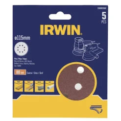 Schuuraccessoires > IRWIN schuurschijf rond Ø115 mm zelfhechtend K80, 5 stuks