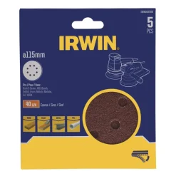 Schuuraccessoires > IRWIN schuurschijf rond Ø115 mm zelfhechtend K40, 5 stuks