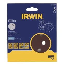 Schuuraccessoires > IRWIN schuurschijf rond Ø115 mm zelfhechtend K240, 5 stuks
