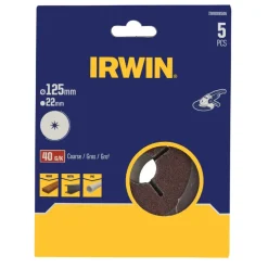 Schuuraccessoires > IRWIN schuurschijf voor haakse slijper Ø125 mm korrelgrootte K40 5 stuks
