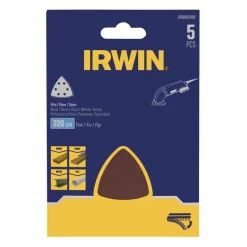 Schuuraccessoires > IRWIN schuurvel driekhoek 95 x 95 mm zelfhechtend K320, 5 stuks