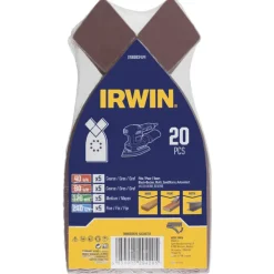 Schuuraccessoires > IRWIN schuurvel voor B+D Multischuurmachine zelfklevend K40/K80/K120/K240, 20 stuks