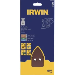 Schuuraccessoires > IRWIN schuurvel voor B+D Multischuurmachine zelfklevend K60/K80/K120/K180, 5 stuks