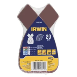 Schuuraccessoires > IRWIN schuurvel voor Bosch Primo en B+D Mouse zelfklevend K80/K120/K180/K240, 20 stuks