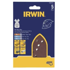 Schuuraccessoires > IRWIN schuurvel voor Bosch Primo en B+D Mouse zelfklevend K80/K180/K240, 5 stuks