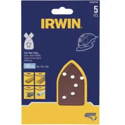 Schuuraccessoires > IRWIN schuurvel voor Bosch Primo en B+D Mouse zelfklevend K180, 5 stuks