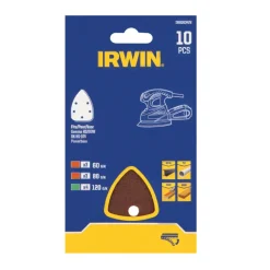 Schuuraccessoires > IRWIN schuurvel voor de OK handpalmschuurmachine, zelfklevend, mix, 10 stuks