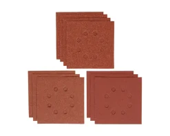 Schuuraccessoires > IRWIN schuurvel 115 x 115 mm K80/K120/K180 zelfhechtend, met perforatie, 10 stuks.