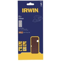 Schuuraccessoires > IRWIN schuurvel 230 x 93 mm K40 voor klembevestiging, met perforatie voor B+D, 5 stuks.