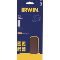 Schuuraccessoires > IRWIN schuurvel 230 x 93 mm K100 voor klembevestiging, zonder perforatie, 5 stuks.
