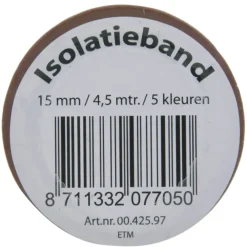 Installatiedraad|Lasklemmen En Verbindingsklemmen > Geen Isolatieband 15mm 5 Rollen