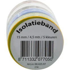 Installatiedraad|Lasklemmen En Verbindingsklemmen > Geen Isolatieband 15mm 5 Rollen