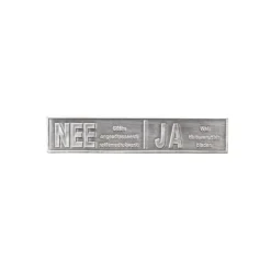 Ja/Nee sticker Metaal kleur