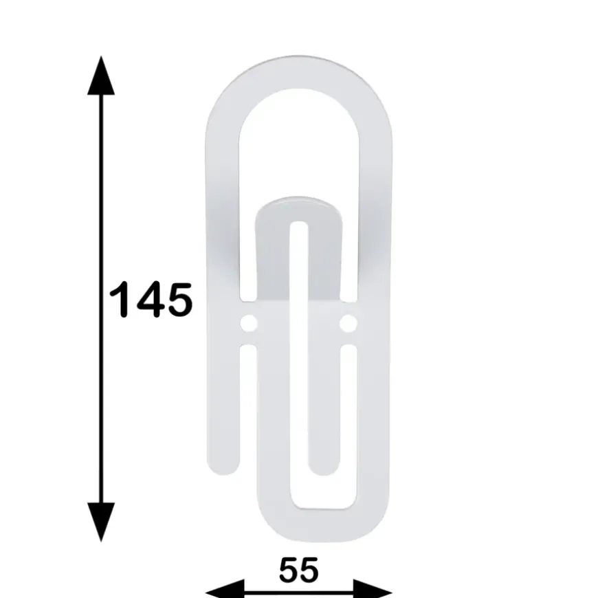 Jashaak enkel Paperclip wit zamak