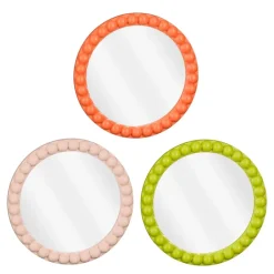 Jax spiegel licht roze oranje groen - h2xd25cm
