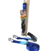 Aanhanger Accessoires > Jumbo spanband blauw 25mm met rubberen ratel voor extra grip en J haken 500 cm
