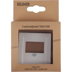 Afdekramen|Inbouw Schakelmateriaal > JUNG AS500 Afdekplaat USB Wit