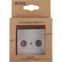 Inbouw Schakelmateriaal|Opbouw Schakelmateriaal > JUNG AS500 Centraalplaat Radio/TV Wit