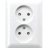 Inbouw Schakelmateriaal|Stopcontacten & Overige Contactdozen > JUNG AS500 Inbouw Dubbel Stopcontact Wit