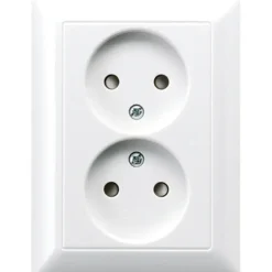 Inbouw Schakelmateriaal|Stopcontacten & Overige Contactdozen > JUNG AS500 Inbouw Dubbel Stopcontact Wit