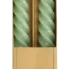Kaars spiraal groen 25 cm - set van 2