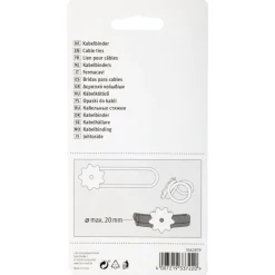 Kabelklemmen > Fix-o-moll Kabelbinder bloem 3 kleuren 25x77mm - 3 stuks