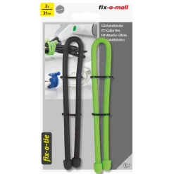 Kabelklemmen > Fix-o-moll Kabelbinder fix-o-tie 2 kleuren 31cm lang 2 stuks