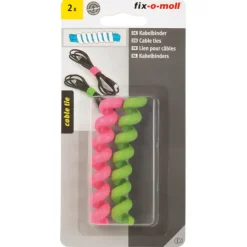 Kabelklemmen > Fix-o-moll Kabelbinder spiraal 2 kleuren 100mm - 2 stuks