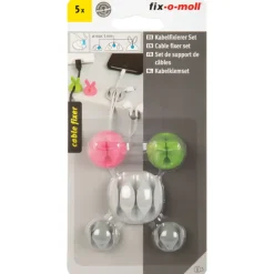 Kabelklemmen > Fix-o-moll Kabelhouders BUNNY zelfklevend 4 kleuren 5 stuks