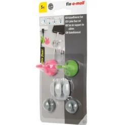 Kabelklemmen > Fix-o-moll Kabelhouders BUNNY zelfklevend 4 kleuren 5 stuks