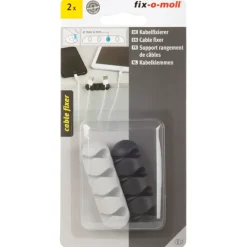 Kabelklemmen > Fix-o-moll Kabelhouders klevend 2 kleuren 64x21x10mm - 2 stuks