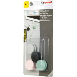 Kabelklemmen > Fix-o-moll Kabelhouders zelfklevend 4 kleuren 25x12mm 4 stuks