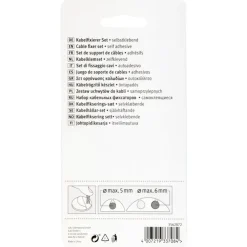 Kabelklemmen > Fix-o-moll Kabelhouders zelfklevend 4 kleuren - 4 stuks