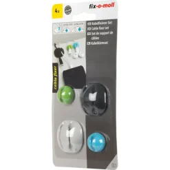 Kabelklemmen > Fix-o-moll Kabelhouders zelfklevend 4 kleuren - 4 stuks
