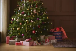 Kandelaar advent wit rood per stuk - h4,5xd20cm