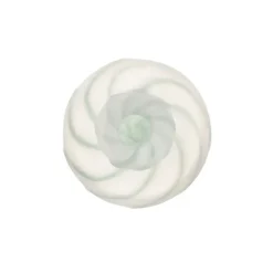 Kandelaar glas groen wit 11x11x7,5cm