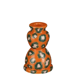 Kandelaar oranje - h15xd9,5cm