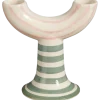 Kandelaar streep roze - h12xd12cm