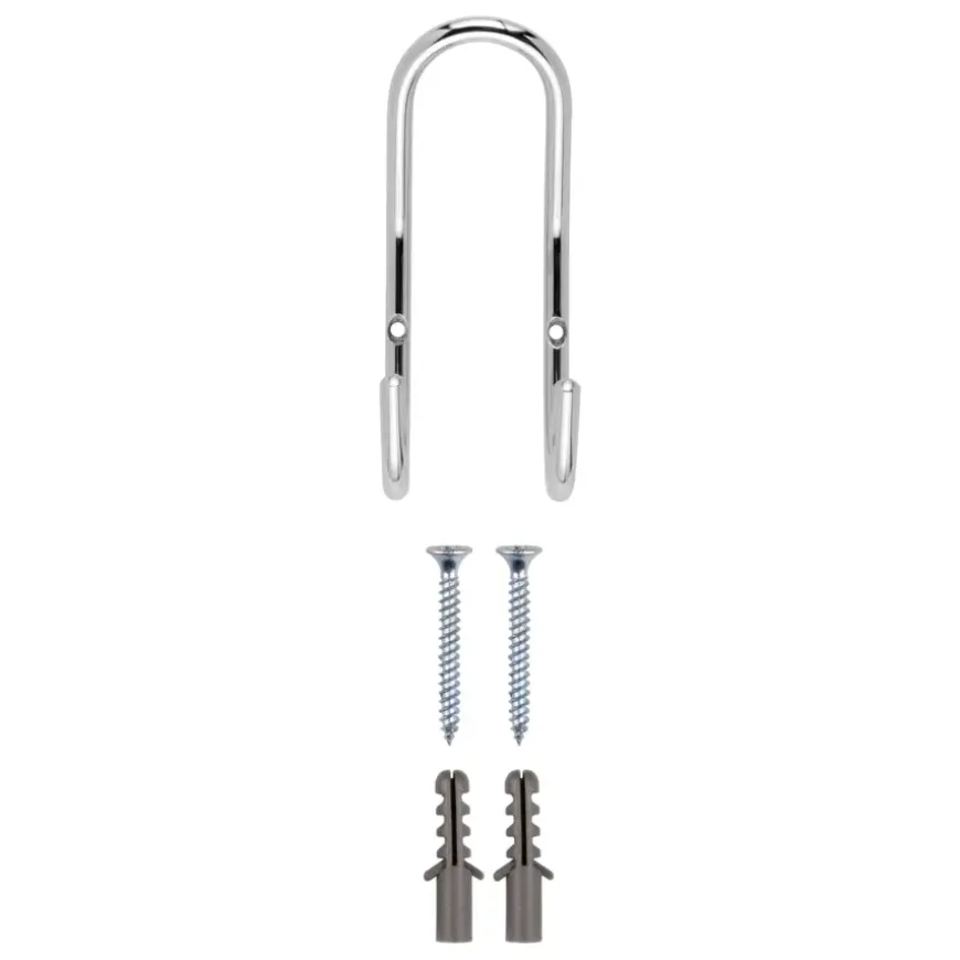 Kapstok 2 haken Gerome chroom zamak 58 mm