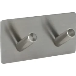 Kapstok 2 haken Jette RVS 87 mm 2 stuks