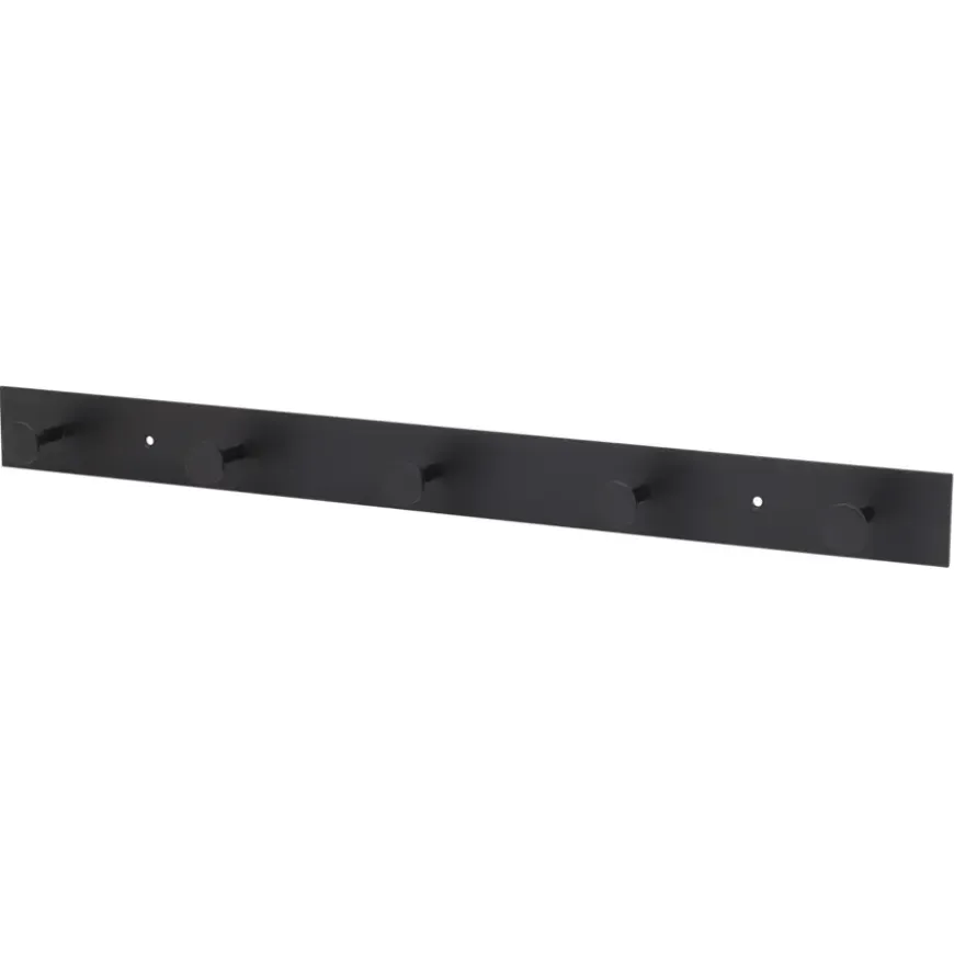Kapstok 5 haken Luc zwart ijzer 600 mm