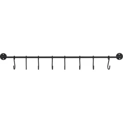Kapstok 8 haken Mia zwart ijzer 600 mm