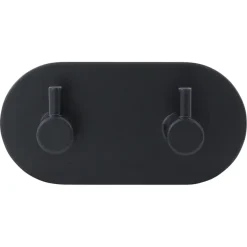 Kapstok 2 haken Milo zwart ijzer 95 mm 2 stuks